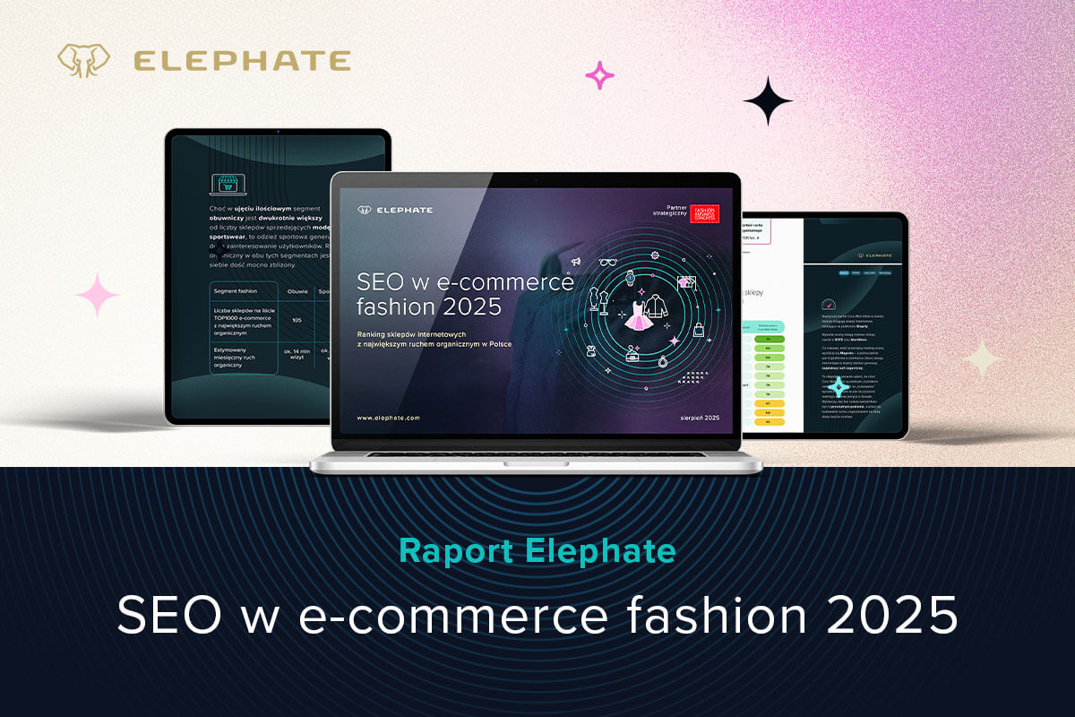 Okładka raportu Elephate: SEO w e-commerce fashion 2025.