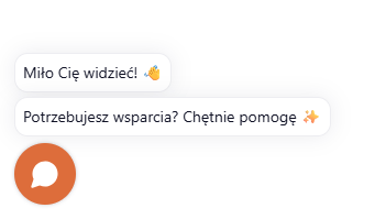 Grafika przedstawia live chat dostępny dla użytkowników strony