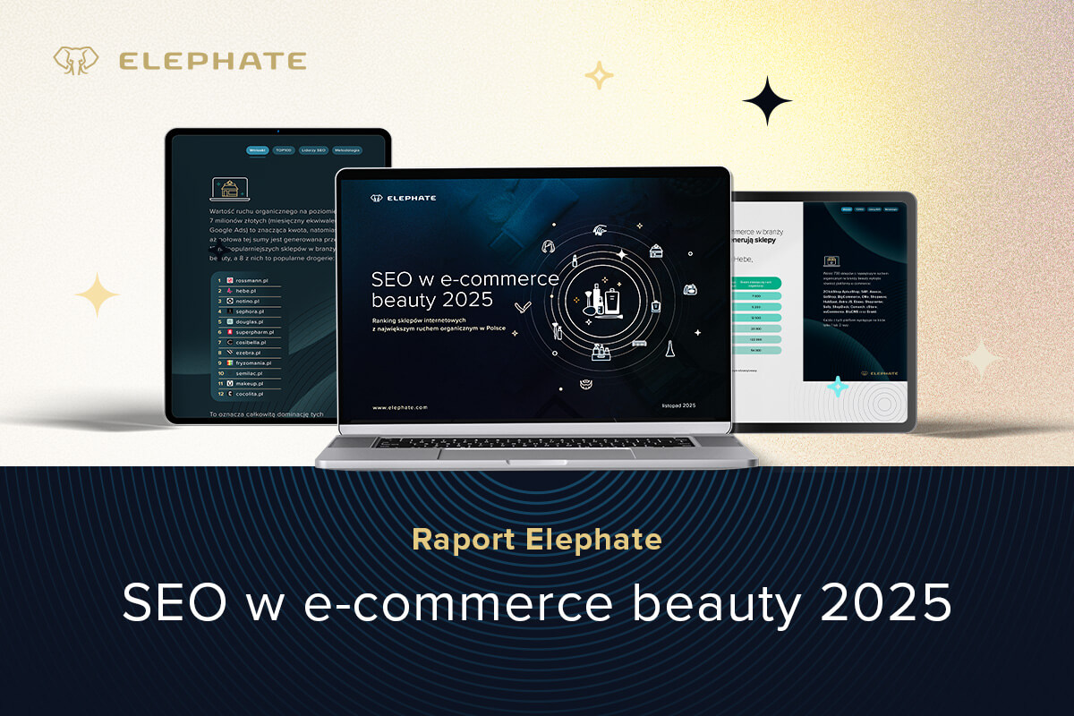 SEO w e-commerce beauty 2025 raport Elephate